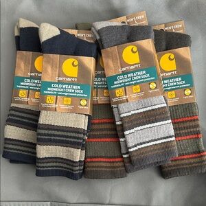 5 Carhartt Men's Cold Weather Midweight Crew Socks